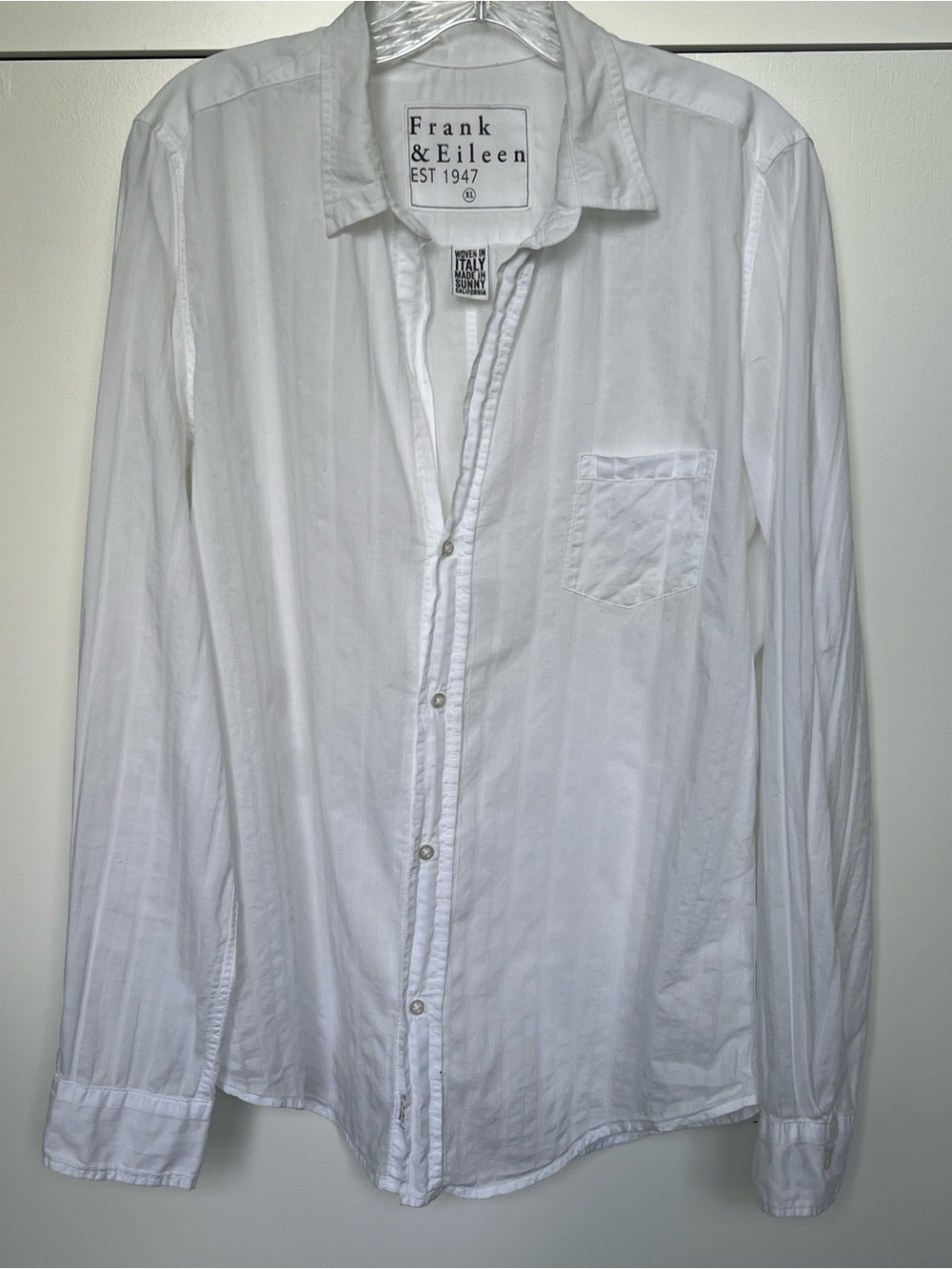 Frank & Eileen "Barry" XL White Button-Down Shirt Women - Picture 2 of 5